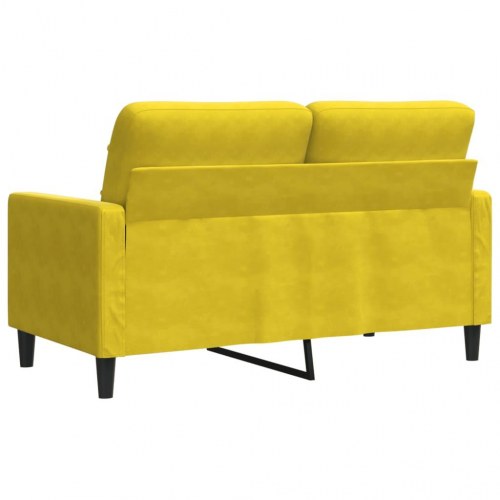 2-personers sofa 120 cm i fløjl - gul