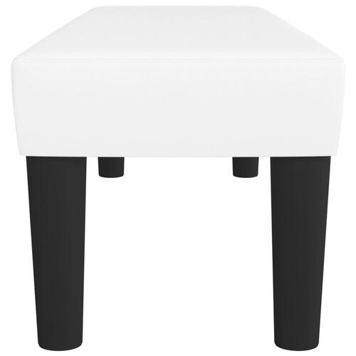 Bænk 100x30x30 cm kunstlæder hvid