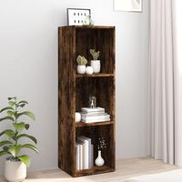 Bogreol/tv-bord 36x30x114 cm konstrueret træ røget egetræsfarve