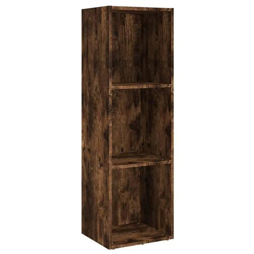 Bogreol/tv-bord 36x30x114 cm konstrueret træ røget egetræsfarve