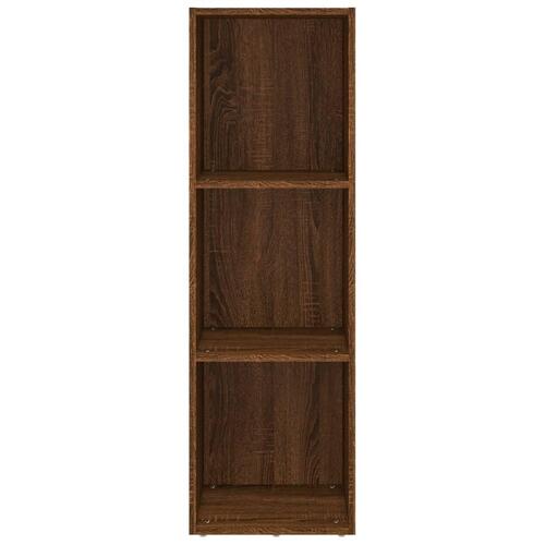 Bogreol/tv-skab 36x30x114 cm konstrueret træ brunt egetræ