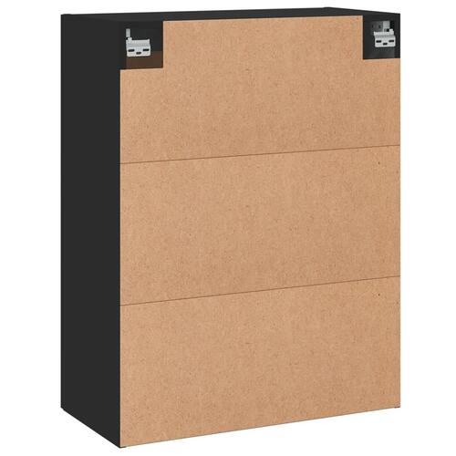 Vægskab 69,5x34x90 cm konstrueret træ sort