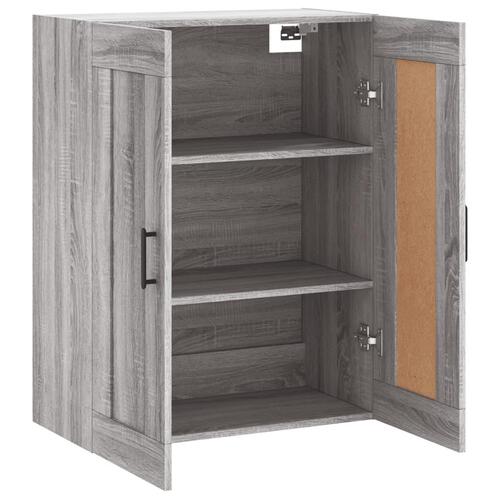 Vægskab 69,5x34x90 cm konstrueret træ grå sonoma-eg