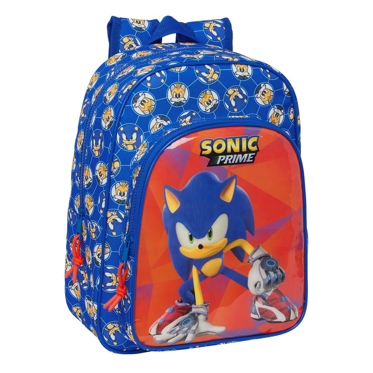 Skoletaske Sonic Prime Blå 26 x 34 x 11 cm