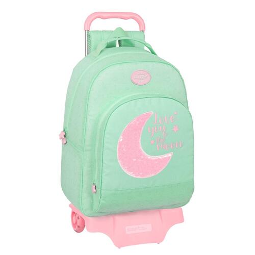 Skolerygsæk med Hjul BlackFit8 Moon Grøn 32 x 42 x 15 cm