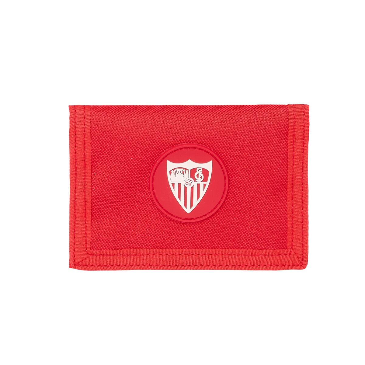 Sevilla Fútbol Club pung - rød rejsetegnebog 12,5 × 9,5 cm billede