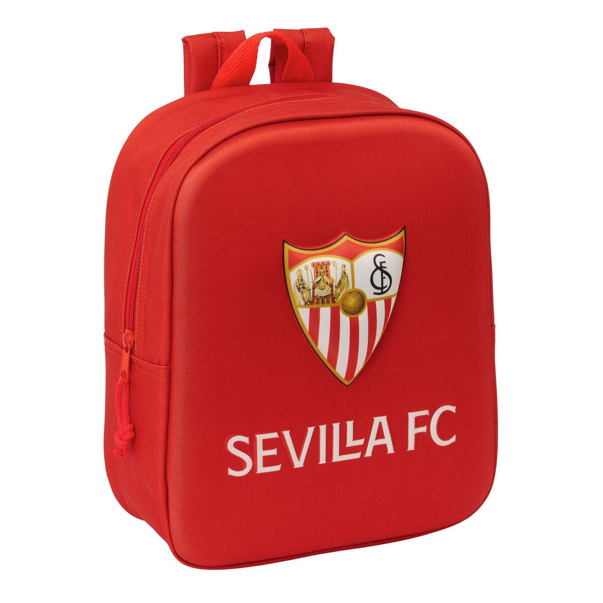 Skoletaske Sevilla Fútbol Club - rød 22 × 27 × 10 cm (3D) billede