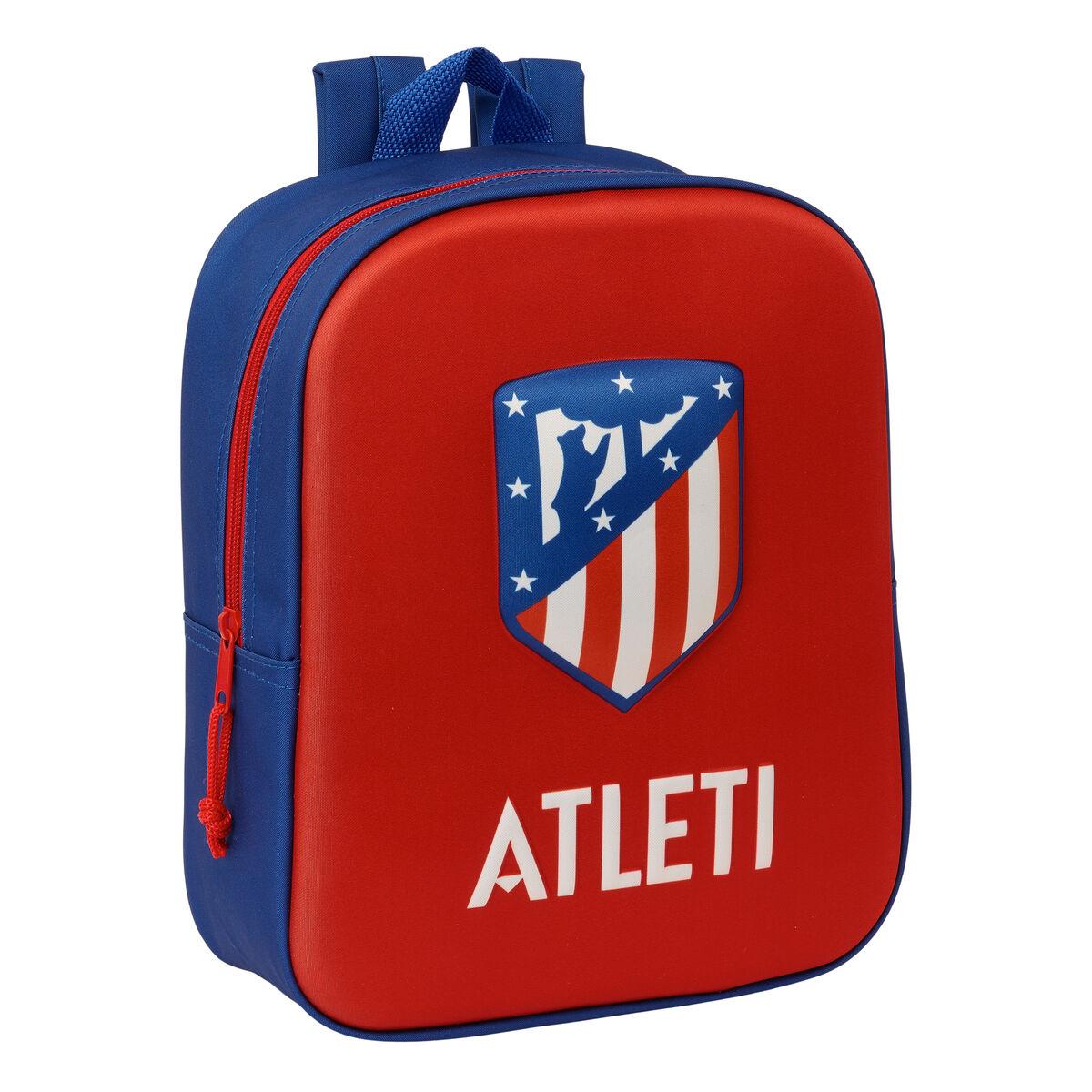 Atlético Madrid skoletaske - Rød 22 × 27 × 10 cm 3D billede