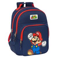 Skoletaske Super Mario World Marineblå 32 x 42 x 15 cm