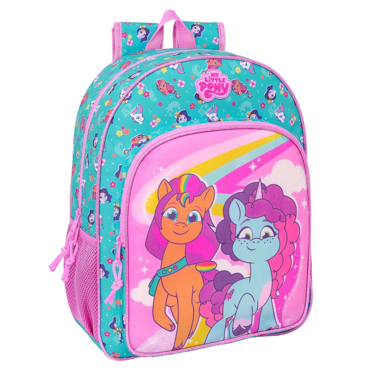My Little Pony skoletaske - Magic, pink/turkis, 33 × 42 × 14 cm billede