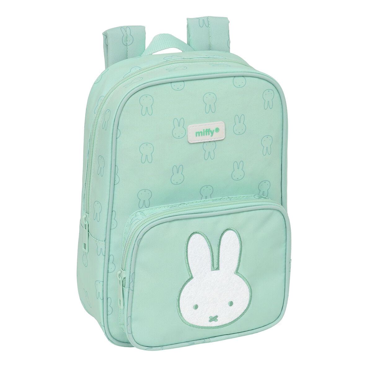 Miffy skoletaske - Menta Mint, 20 × 28 × 8 cm billede