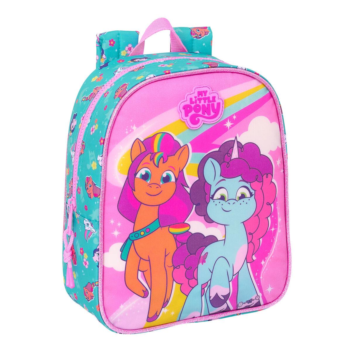 My Little Pony skoletaske - Magic, pink/turkis, 22 × 27 × 10 cm