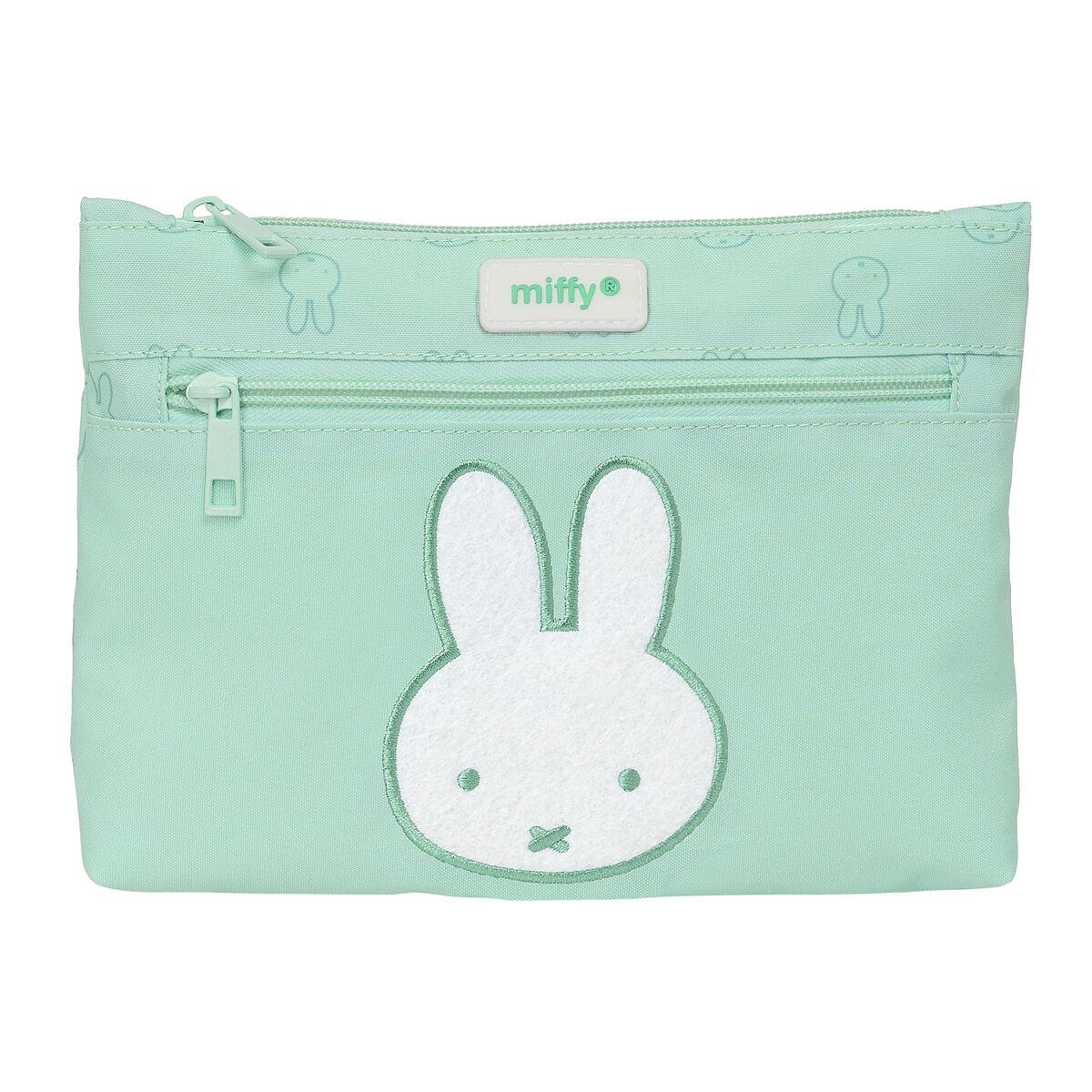 Miffy dobbelt penalhus - Menta Mint, 23 × 16 × 3 cm