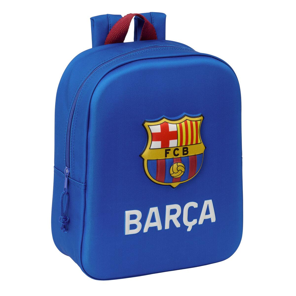 F.C. Barcelona skoletaske - marineblå, 22 × 27 × 10 cm, 3D