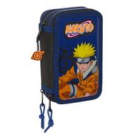 Tredobbelt Penalhus Naruto Ninja Blå Sort 12,5 x 19,5 x 5,5 cm 36 Dele