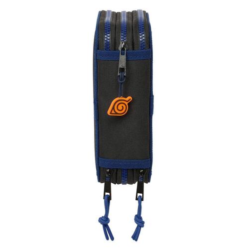 Tredobbelt Penalhus Naruto Ninja Blå Sort 12,5 x 19,5 x 5,5 cm 36 Dele