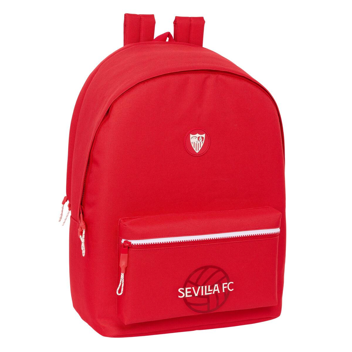 Sevilla Fútbol Club rygsæk til laptop og tablet med USB - Rød 31 × 44 × 18 cm