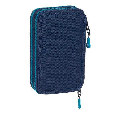 Dobbelt penalhus Munich Nautic Marineblå 12.5 x 19.5 x 4 cm 28 Dele