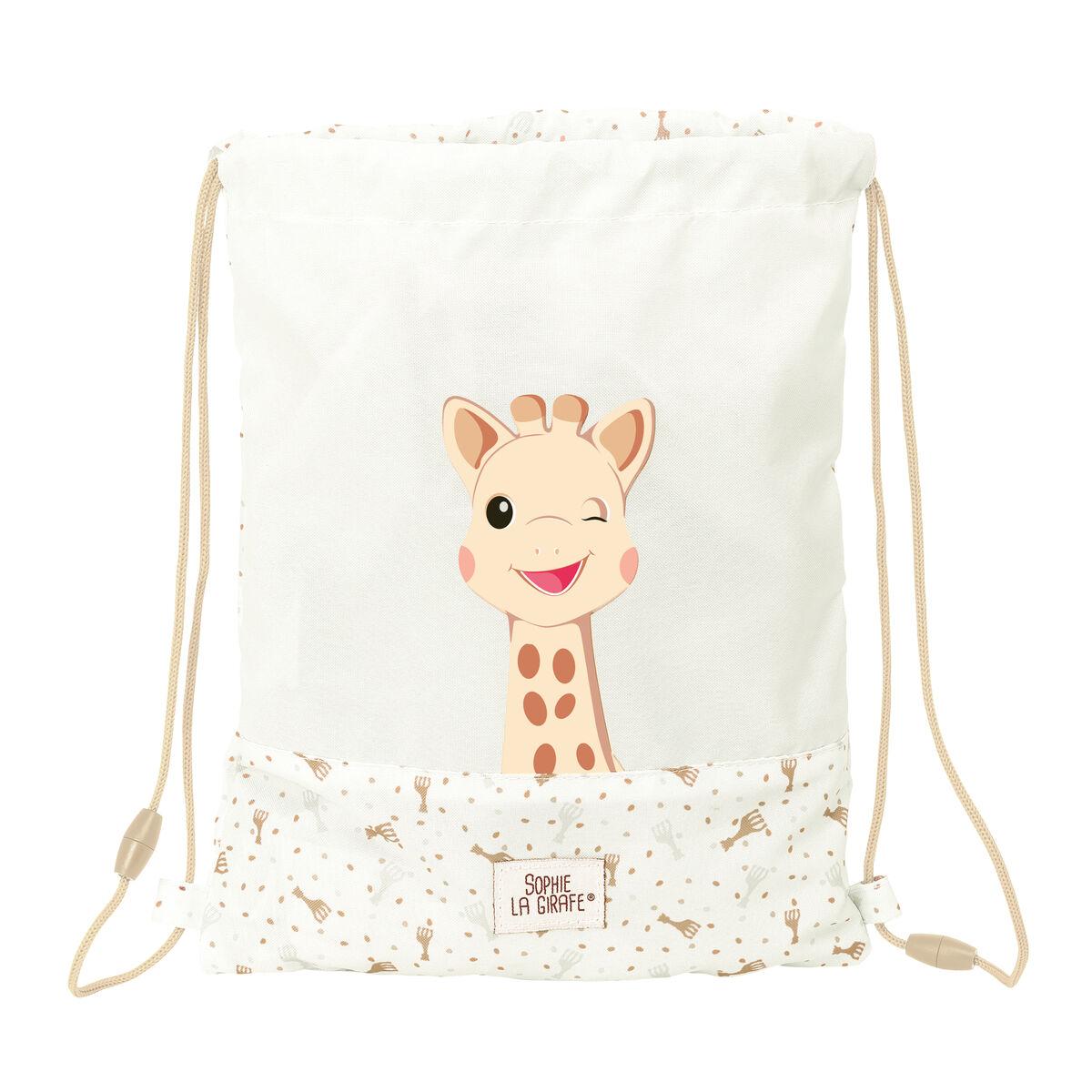 Sophie la Girafe snørerygsæk - beige, 26 × 34 × 1 cm