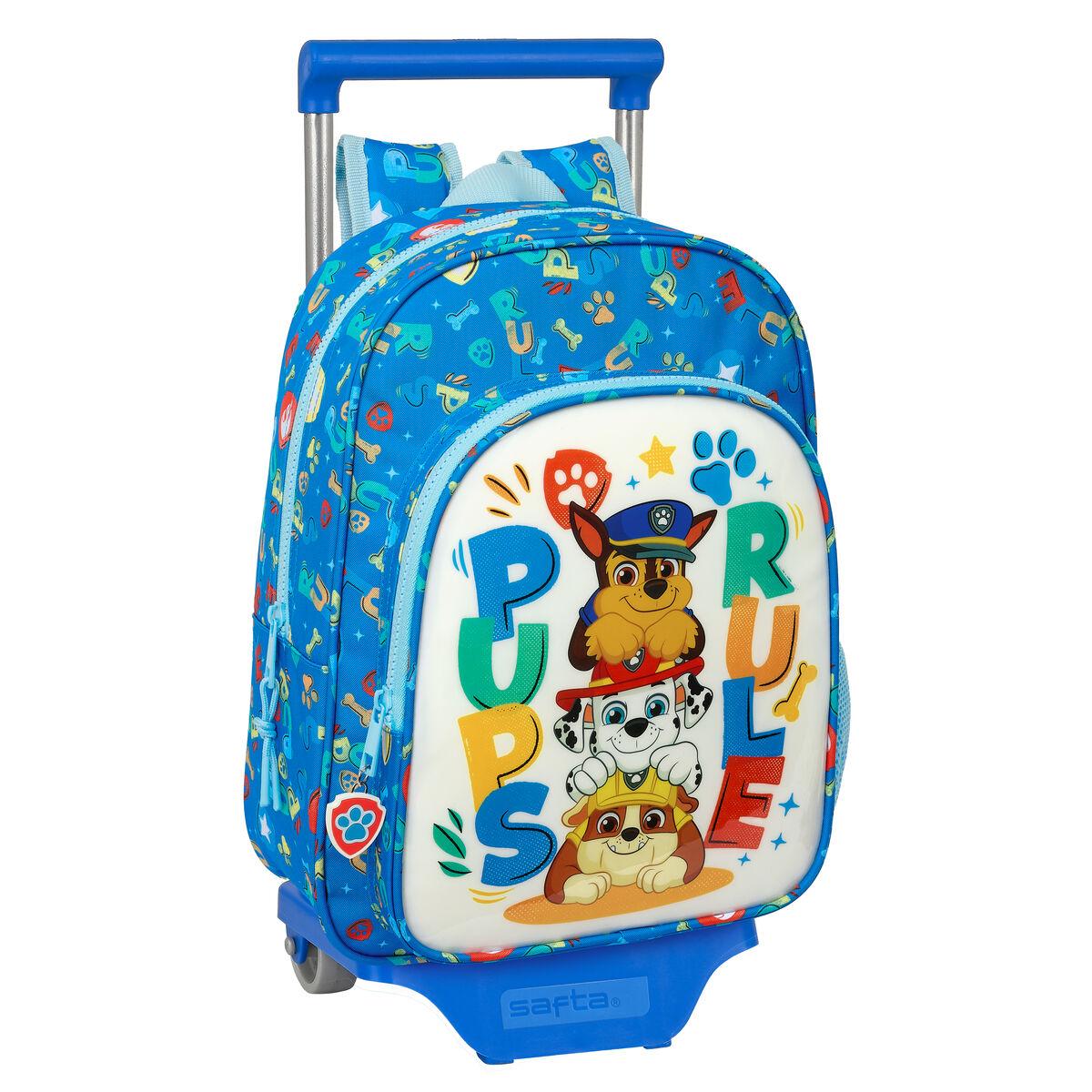 The Paw Patrol skolerygsæk med hjul - Pups Rule, blå 26 × 34 × 11 cm