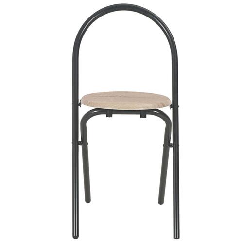 Foldbart spisebordssæt med hylde 3 dele MDF og stål