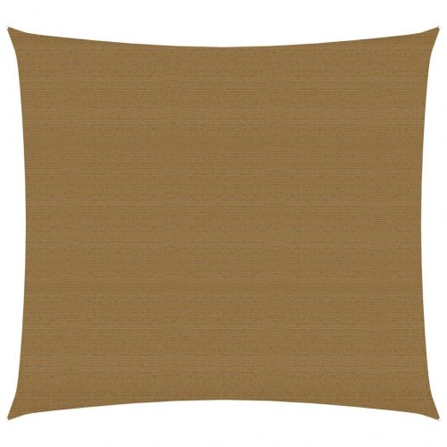 Solsejl 2,5 × 2,5 m - HDPE 160 g/m², gråbrun firkant