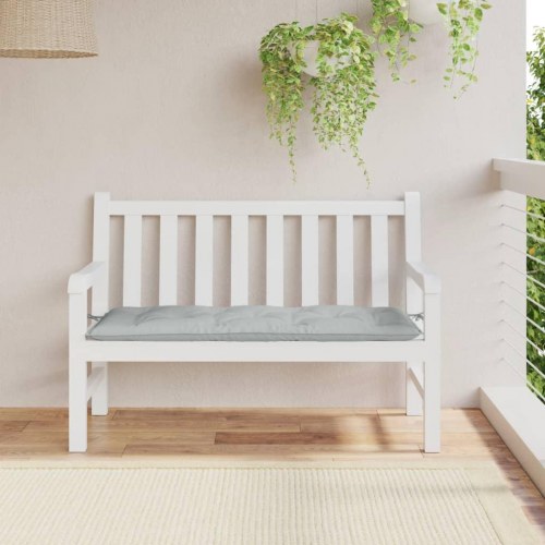 Bænkhynde til havebænk 120 x 50 x 7 cm - meleret lysegrå