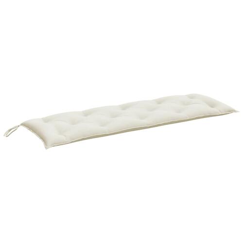 Hynder til havebænk 2 stk. 150x50x7 cm stof meleret cremefarvet