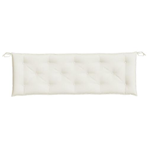 Hynder til havebænk 2 stk. 150x50x7 cm stof meleret cremefarvet