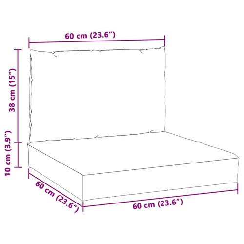 Pallehynder 2 stk. stof meleret beige