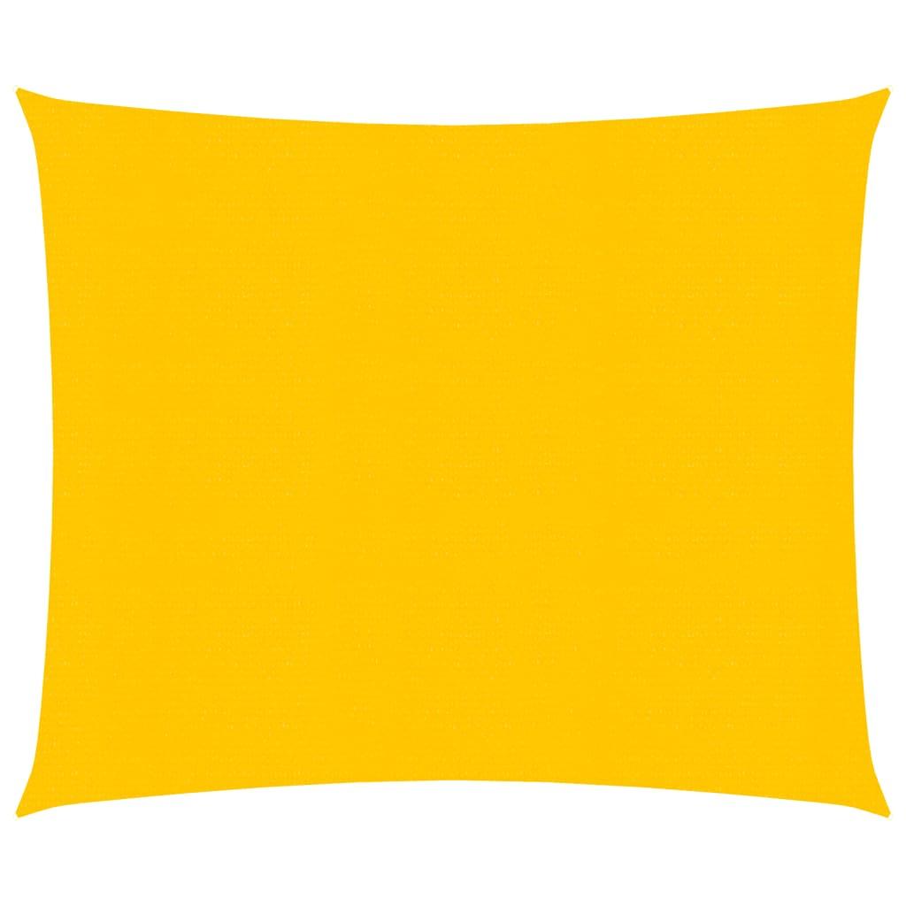 Solsejl rektangulær 2 × 2,5 m - gul HDPE 160 g/m² billede