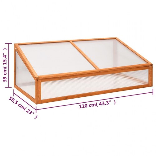 Drivhus 110x58,5x39 cm grantræ orange