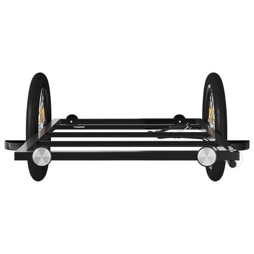 Cykelanhænger 135x68x37 cm jern sort