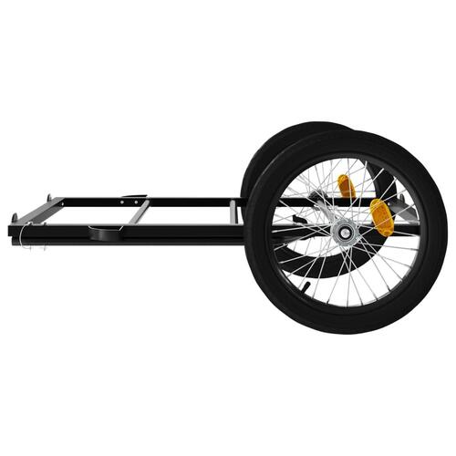 Cykelanhænger 135x68x37 cm jern sort