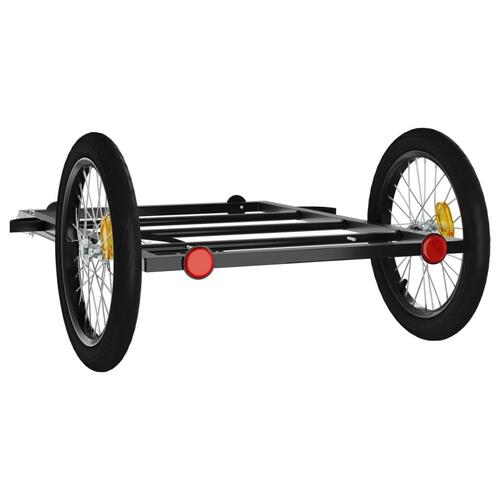 Cykelanhænger 135x68x37 cm jern sort