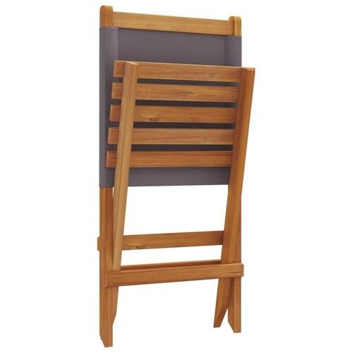 Foldbare havestole 4 stk. stof og massivt træ antracit