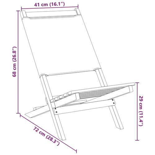 Foldbare havestole 4 stk. stof og massivt træ antracit