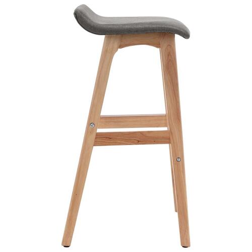 Barstole 2 stk. stof mørkegrå