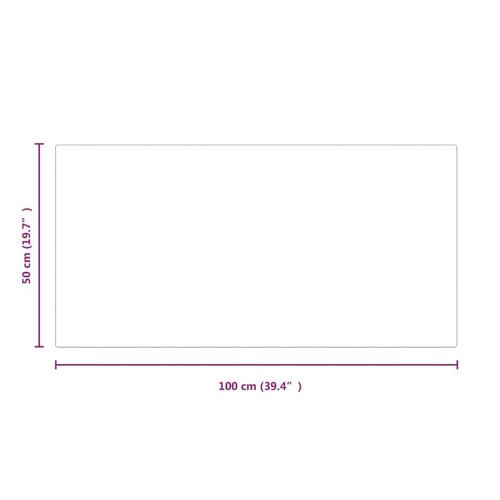 Glasplade til pejs 100x50 cm rektangulær