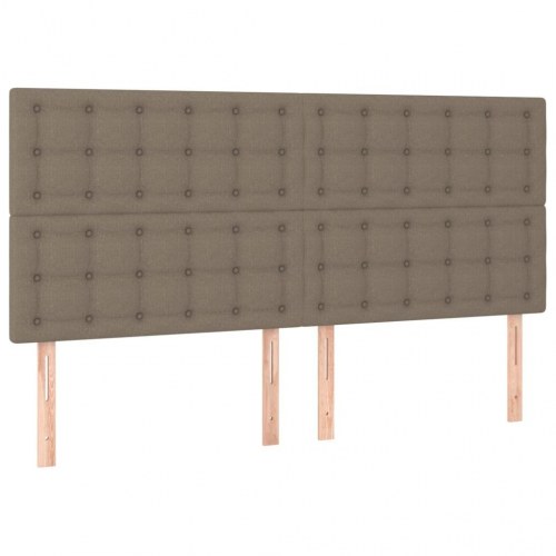 Kontinentalseng med madras 160×200 cm - stof gråbrun