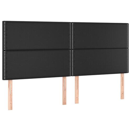 Kontinentalseng med madras 180x200 cm kunstlæder sort