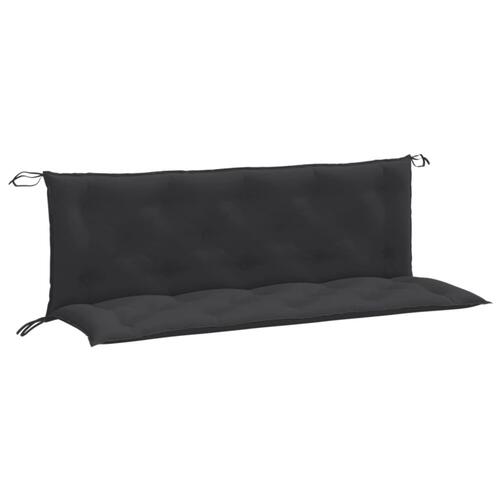 Hynder til havebænk 2 stk. 150x50x7 cm stof meleret antracitgrå