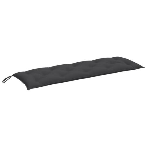 Hynder til havebænk 2 stk. 150x50x7 cm stof meleret antracitgrå