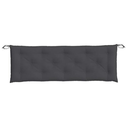 Hynder til havebænk 2 stk. 150x50x7 cm stof meleret antracitgrå