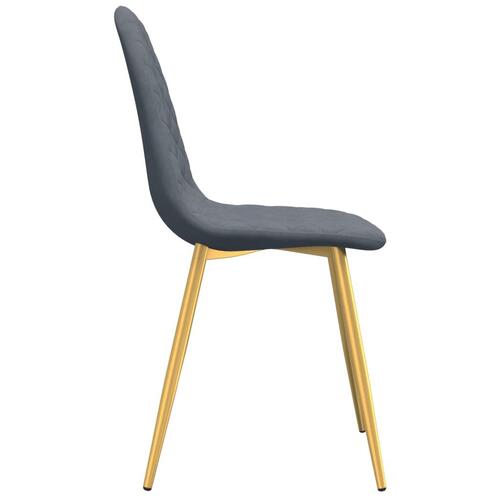 Spisebordsstole 6 stk. velour mørkegrøn