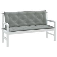 Hynder til havebænk 2 stk. 150x50x7 cm stof meleret lysegrå