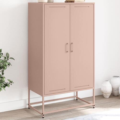 Skab 68,5x38,5x123,5 cm stål lyserød