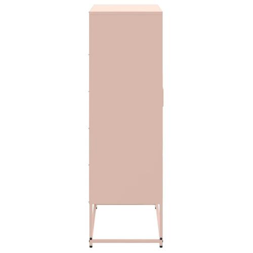 Skab 68,5x38,5x123,5 cm stål lyserød