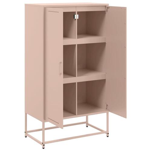 Skab 68,5x38,5x123,5 cm stål lyserød