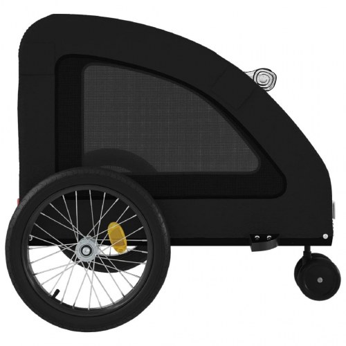Cykeltrailer til kæledyr i oxfordstof og jern - sort